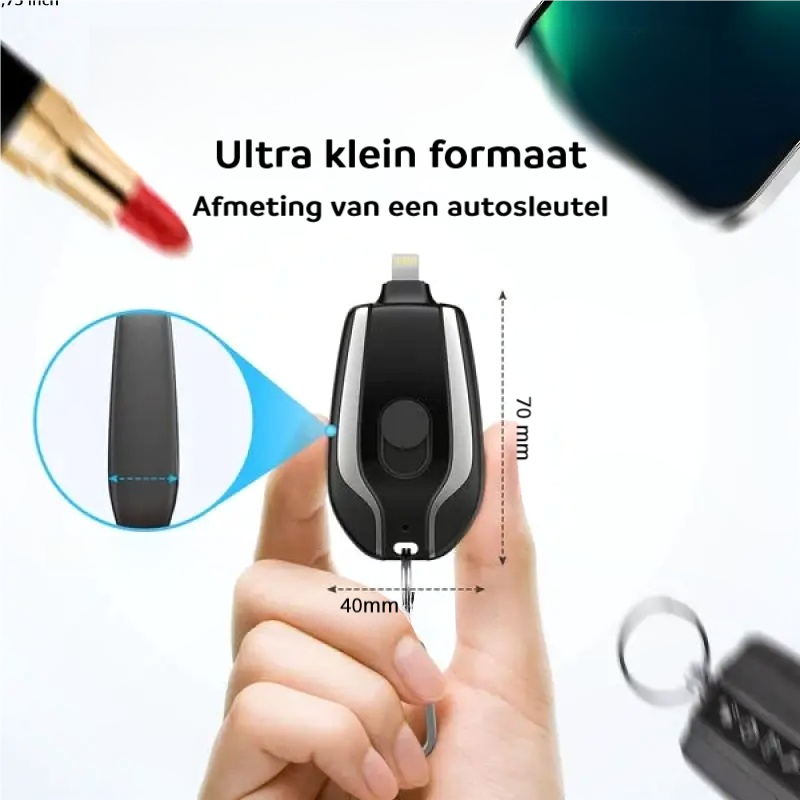 KeyCharge™ | Nooit meer een lege telefoon